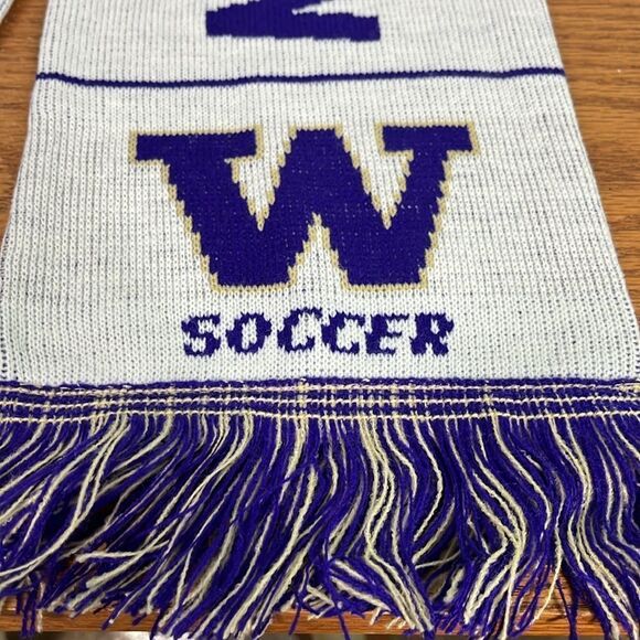 University of Washington UW Double-Sided Soccer Fringed Scarf - Picture 4 of 5